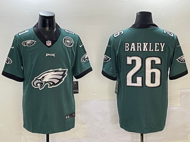 Men Philadelphia Eagles #26 Barkley green 2025 Nike NFL jersey style 4